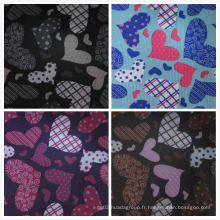 600d Oxford Hearts Printing Polyester avec PVC